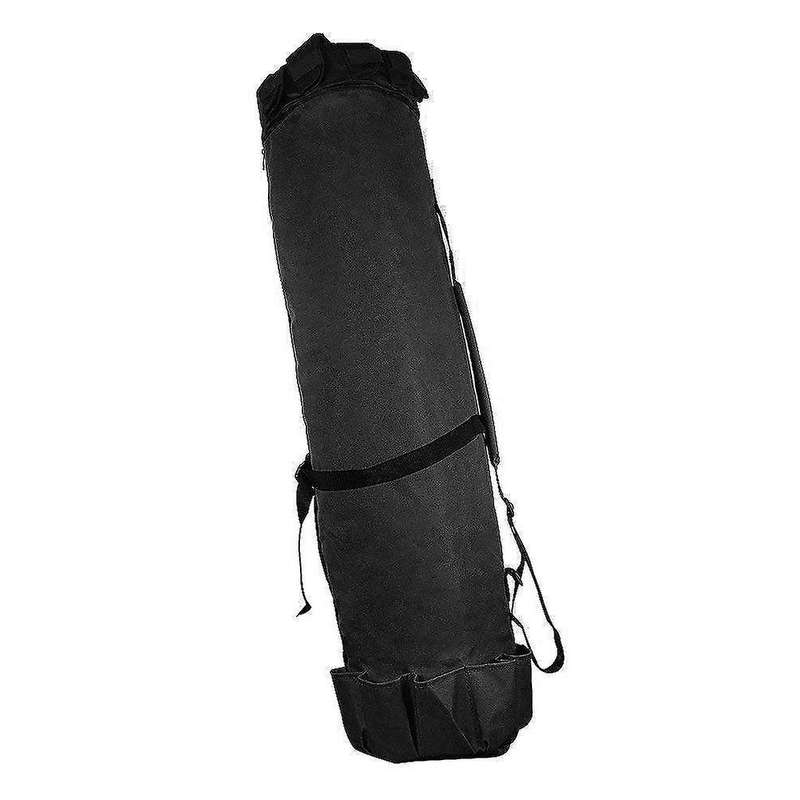 Durable Canvas Fishing Rod & Reel Organizer Bag Travel Carry Case Bag- Holds 5 Poles & Tackle