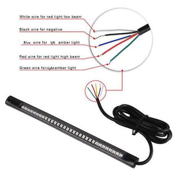 Durable 48 Smd Motorcycle Brake Lights Turn Lights Led Lights Waterproof Casing Motorcycle License