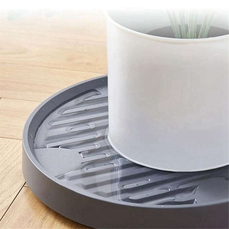 Durable Flowerpot Base Tray Plastic Removable Roller Plate Support Universal with Hidden Wheel Plant