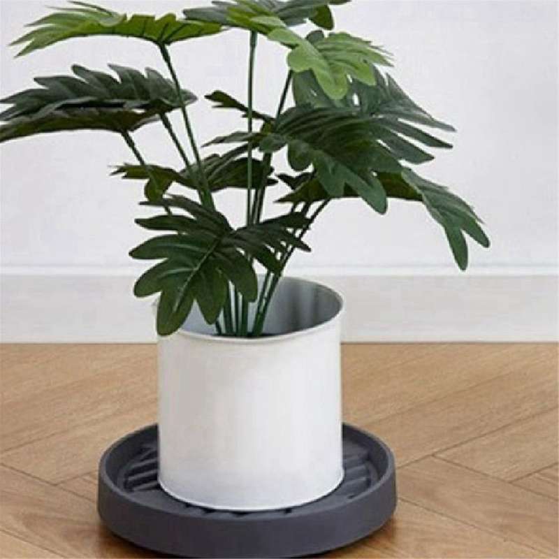 Durable Flowerpot Base Tray Plastic Removable Roller Plate Support Universal with Hidden Wheel Plant