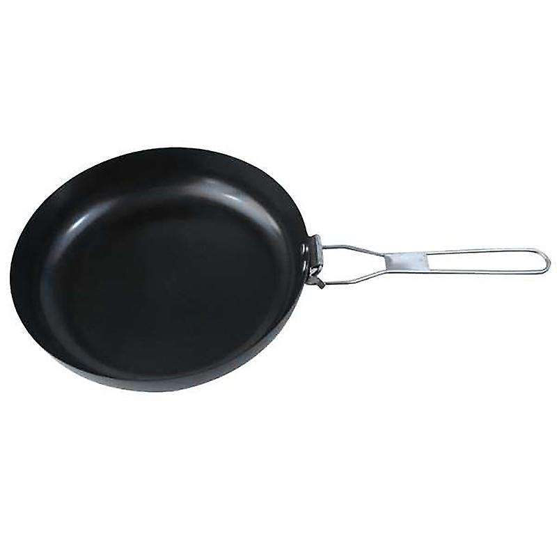 Durable Nonstick Cast Iron Fry Pan, Portable Cooking Pot Cookware for Outdoor Camping Backpacking Pi