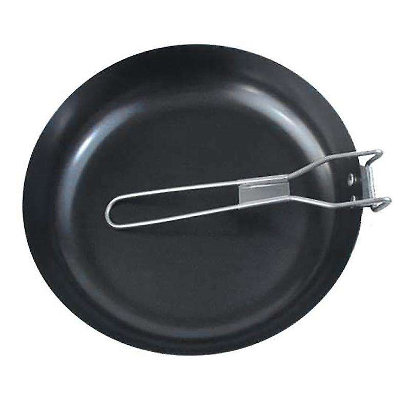 Durable Nonstick Cast Iron Fry Pan, Portable Cooking Pot Cookware for Outdoor Camping Backpacking Pi