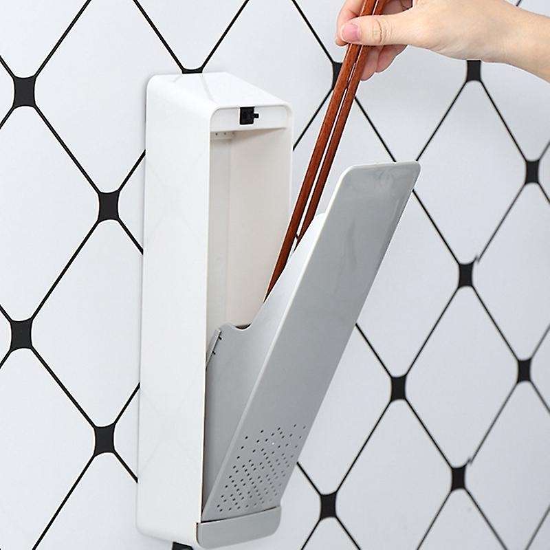 Dust Cover Storage Box with Lid Household Chopstick Tube Wall Hanging Put Spoon Chopsticks Shelf