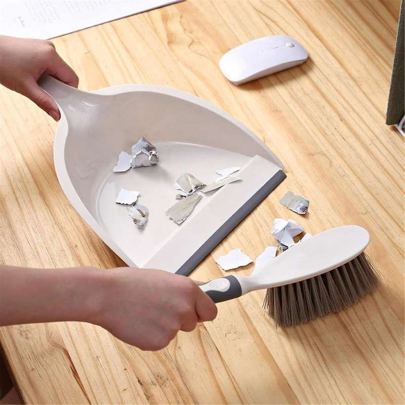 Dust Pan and Brush Set with Handle - Portable Hand Broom and Dustpan Set Combo - Small Broom and Dus