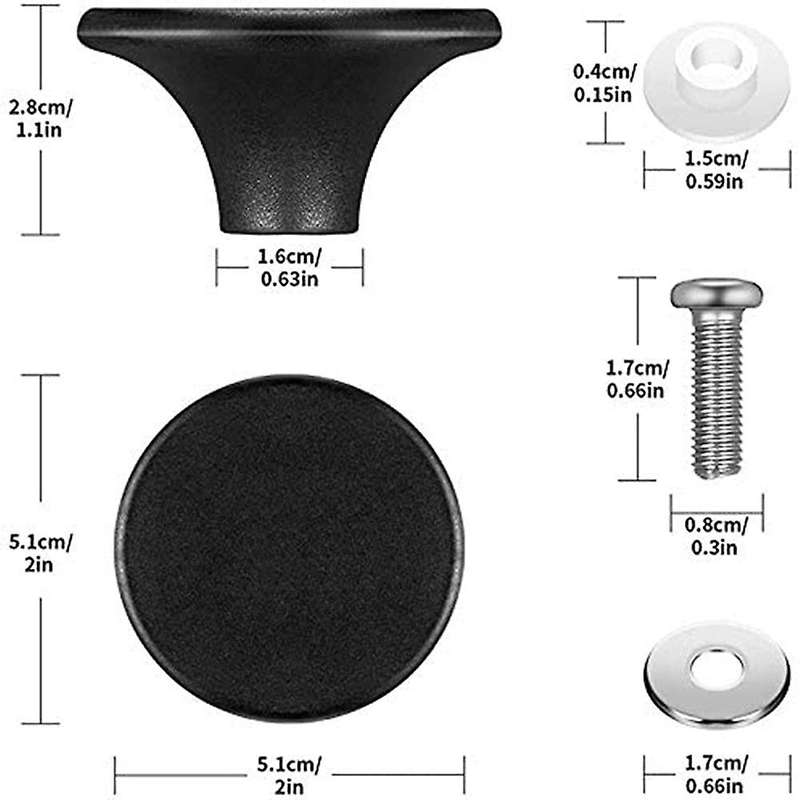 Dutch Oven Knob Compatible Le Creuset Knob Replacement, Knob Bakelite 2 Sets