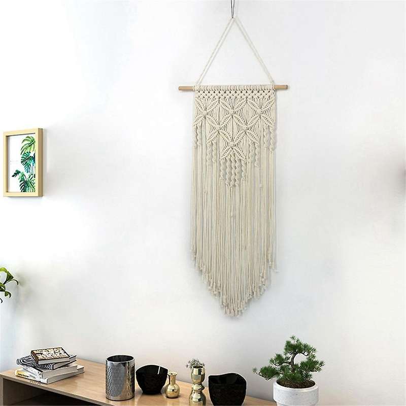 D-Wall Hanging Knitted Tapestry Style Hand-Woven Tapestry Macrame Home Decorations
