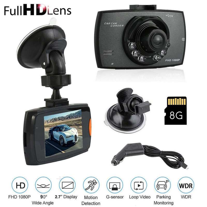 DVR Camera Car Dash Camera 1080P Cycle Recording Night Vision Wide Angle Dashcam Video Registrar Rus