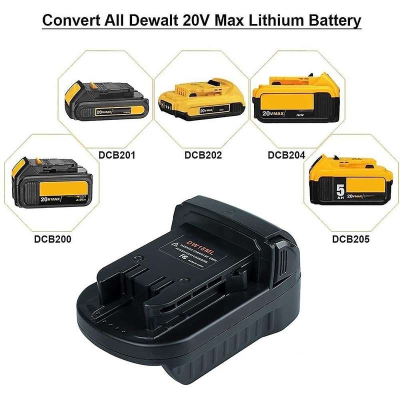 DW18ML Battery Adapter Converts for 18V Battery,Convert for 20V Battery to Milwaukeee 18V Tool Use