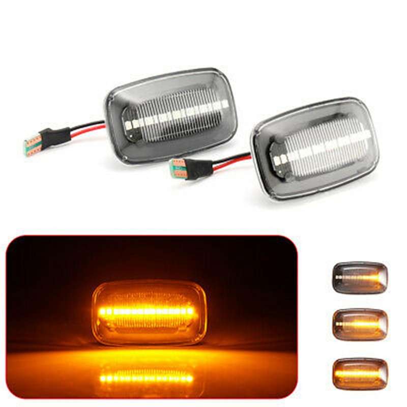 Dynamic LED Side Marker Fender Lights Flowing Turn Signal Light for Land Cruiser Landcruiser 70 80