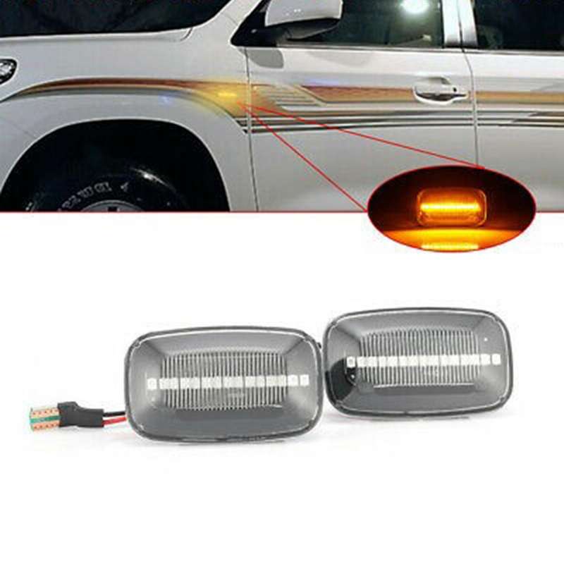 Dynamic LED Side Marker Fender Lights Flowing Turn Signal Light for Land Cruiser Landcruiser 70 80
