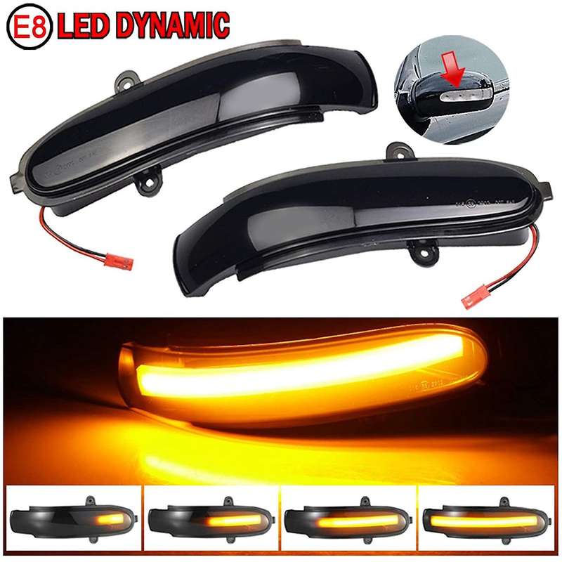 Dynamic LED Rearview Side Mirror Blinker Indicator Light Turn Signal Lamp for C W203 -Modell CL203,S