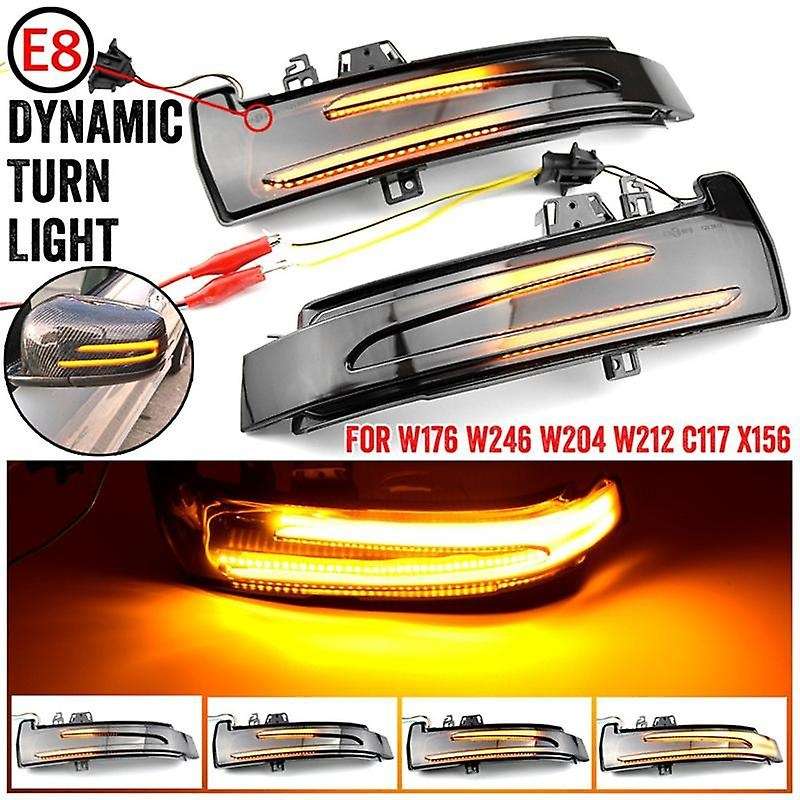 Dynamic Led Turn Signal Rearview Mirror Indicator Blinker Light for W204 W176 W212 Cla C E S Gla