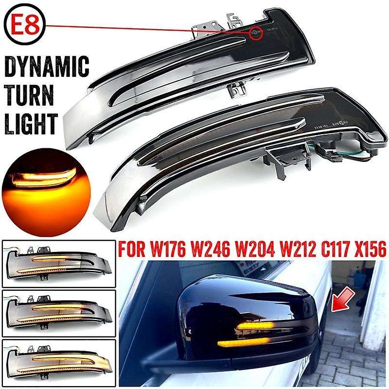 Dynamic Led Turn Signal Rearview Mirror Indicator Blinker Light for W204 W176 W212 Cla C E S Gla
