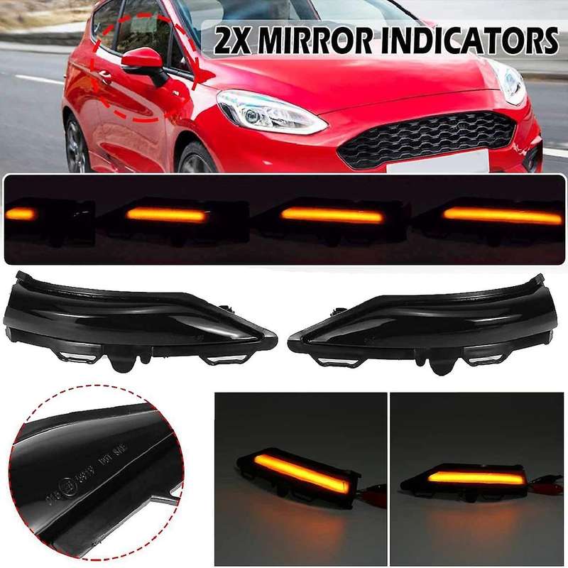 Dynamic LED Turn Signal Light Rearview Mirror Indicator Light for Fiesta MK8