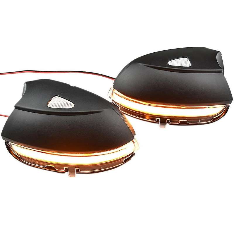 Dynamic Side Mirror Blinker Turn Signal Light Compatible for B7 CC A5 yellow Black