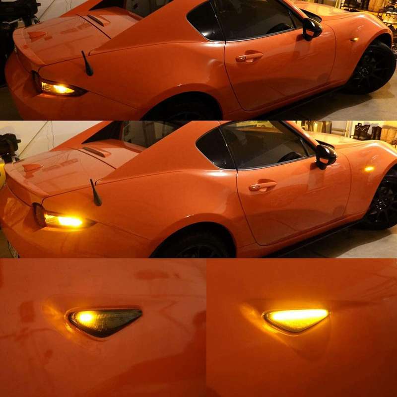 Dynamic Side Markers LED Indicator Turn Signal Lamp for 6 Atenza 08-12 5 Premacy CW 10-13 Mx-5 RX-8