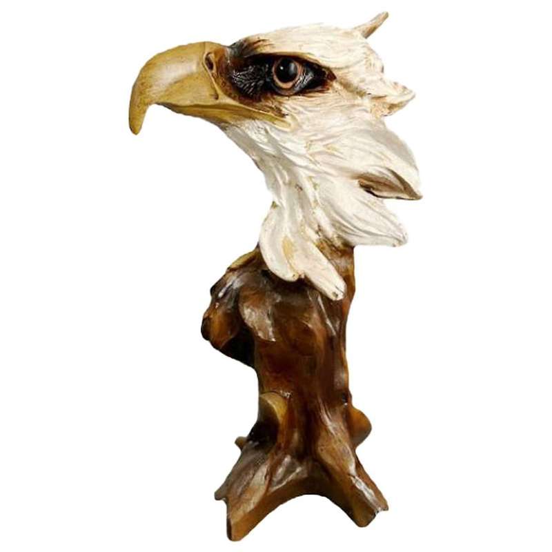 E Imitation Root Animal Head Statue, Retro Sculpture,Artificial Resin Ornaments,Suitable for Office