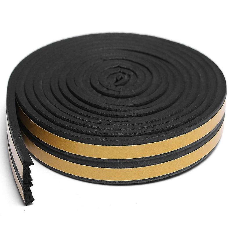 E Type Window Seal Door Seal Gasket Strip Sealing Tape 5M Black
