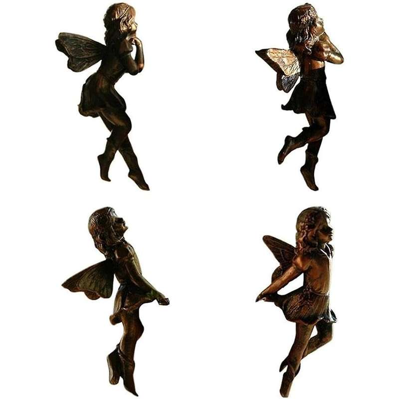 E Plant Pot Hanging Resin Decor Fairy Flower Pot Decor Design for Garden Huggers Pot Fairy Decor