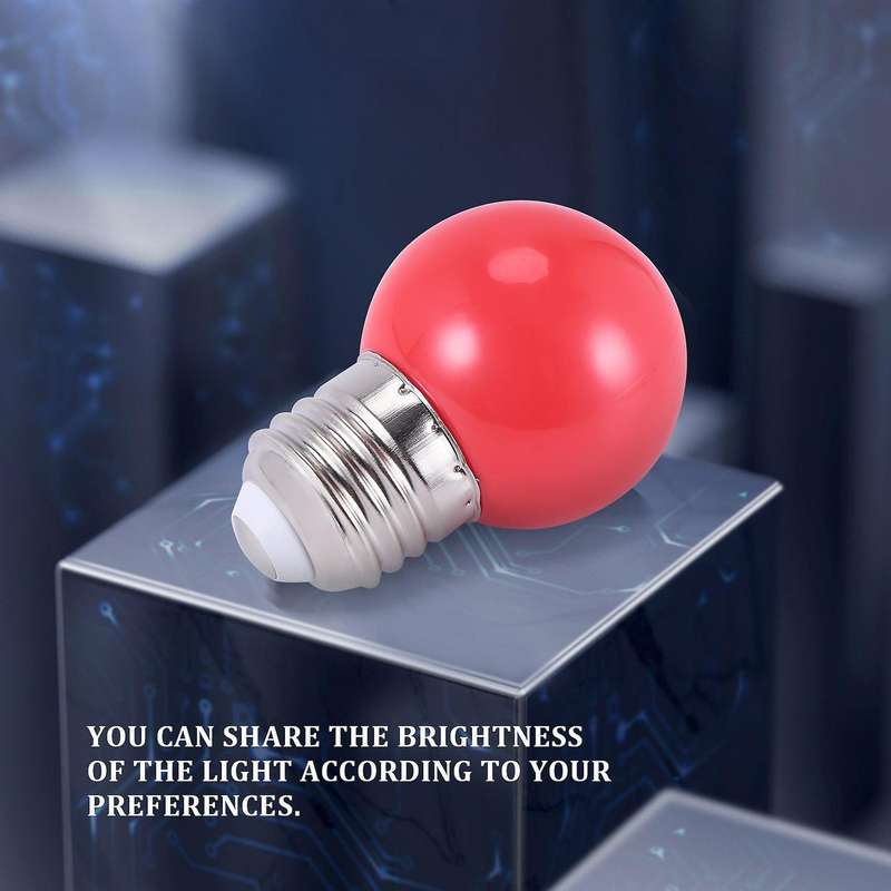 E27 Led Light Warm Red Bulb Plastic Bulb (0.5w , Red)