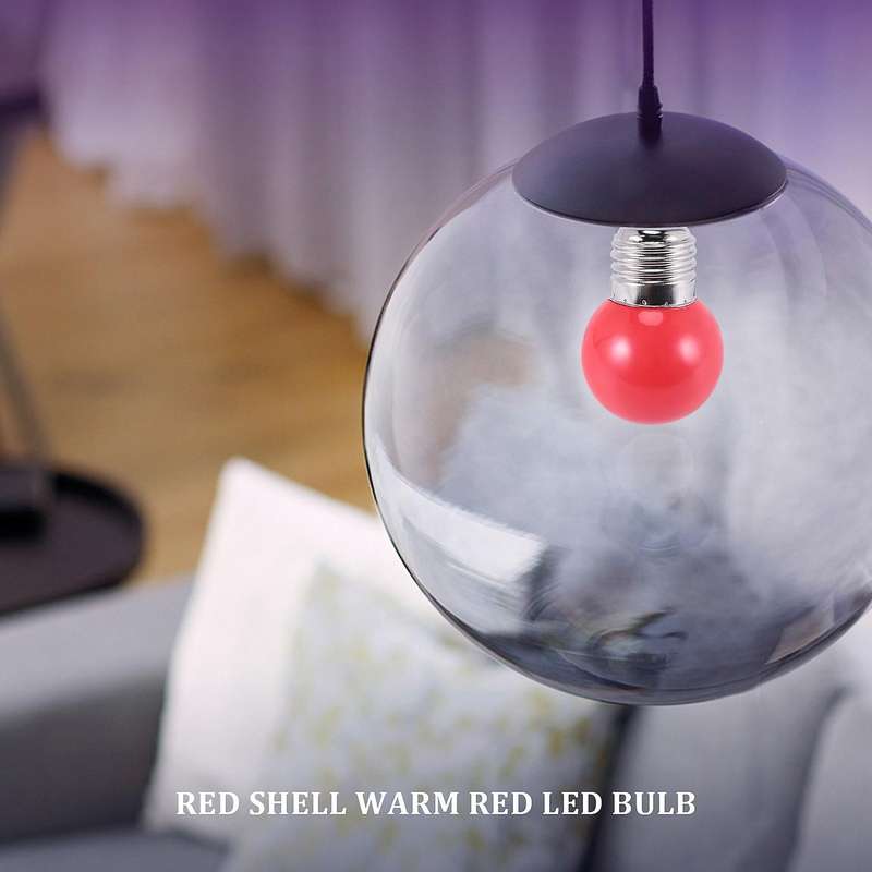 E27 Led Light Warm Red Bulb Plastic Bulb (0.5w Power, Red)