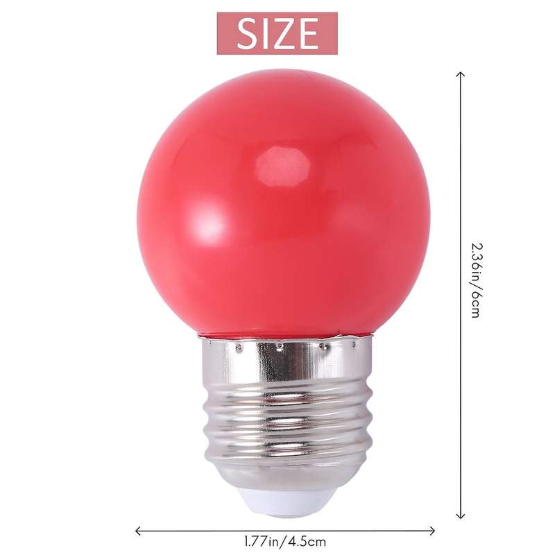 E27 Led Light Warm Red Bulb Plastic Bulb (0.5w Power, Red)