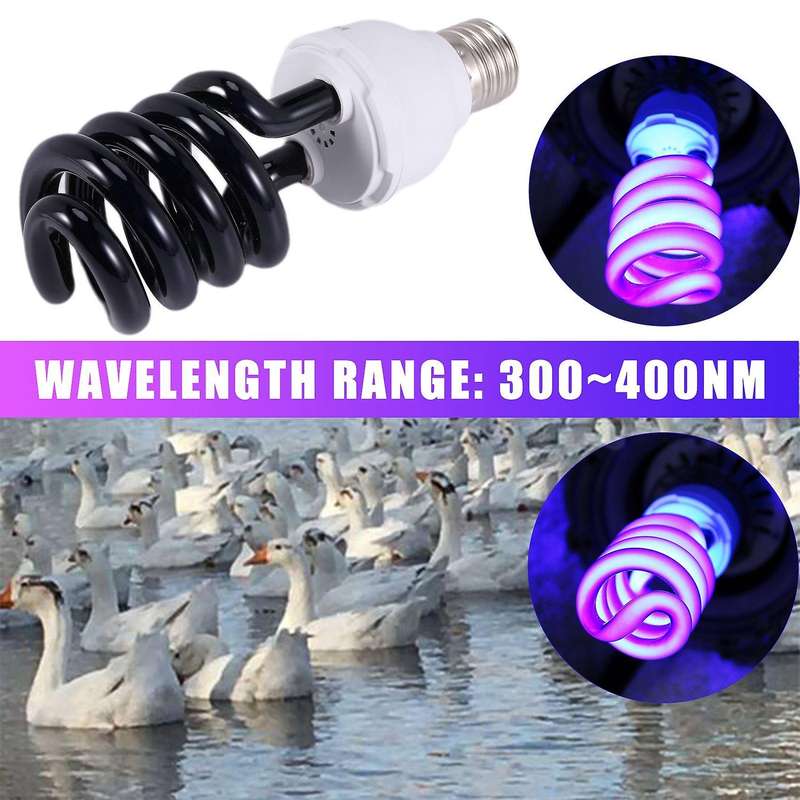 E27 40W UV Fluorescent Blacklight CFL Light Bulb Lamp 220V Shape:Spiral Wattage Voltage:40W 220V