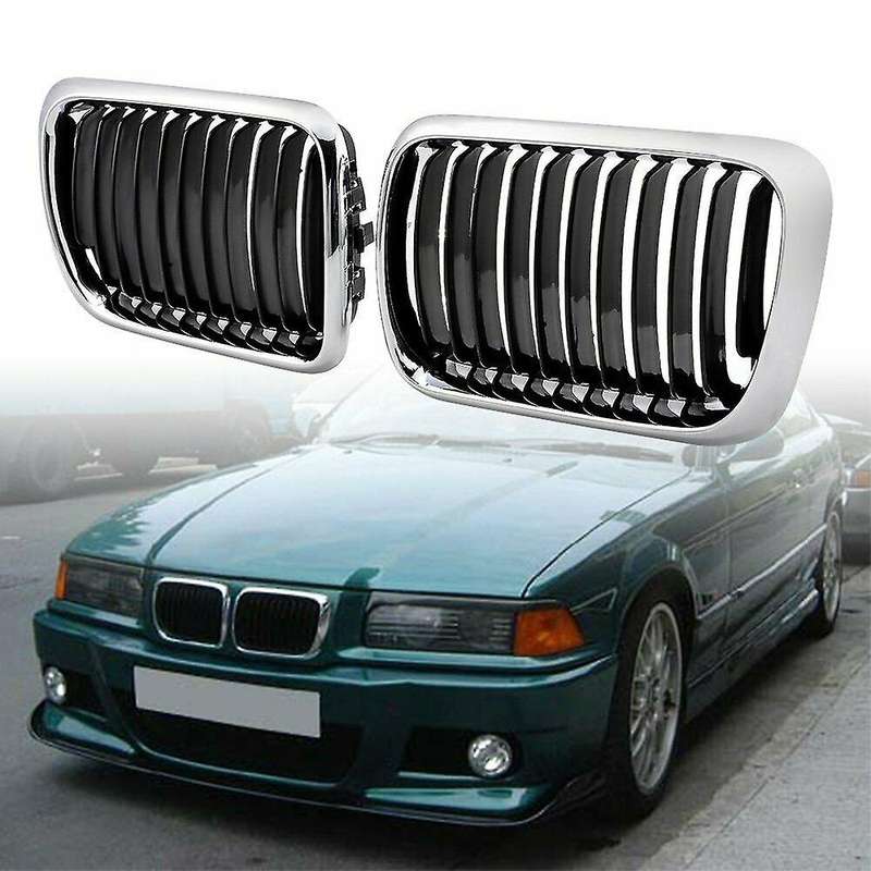 E36 Grill,Black Kidney Front Bumper Kidney Grille Grills for  E36 3-Series 318I 323I 328I M3 1997-19