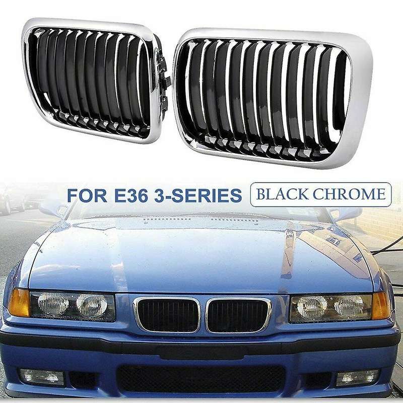 E36 Grill,Black Kidney Front Bumper Kidney Grille Grills for  E36 3-Series 318I 323I 328I M3 1997-19