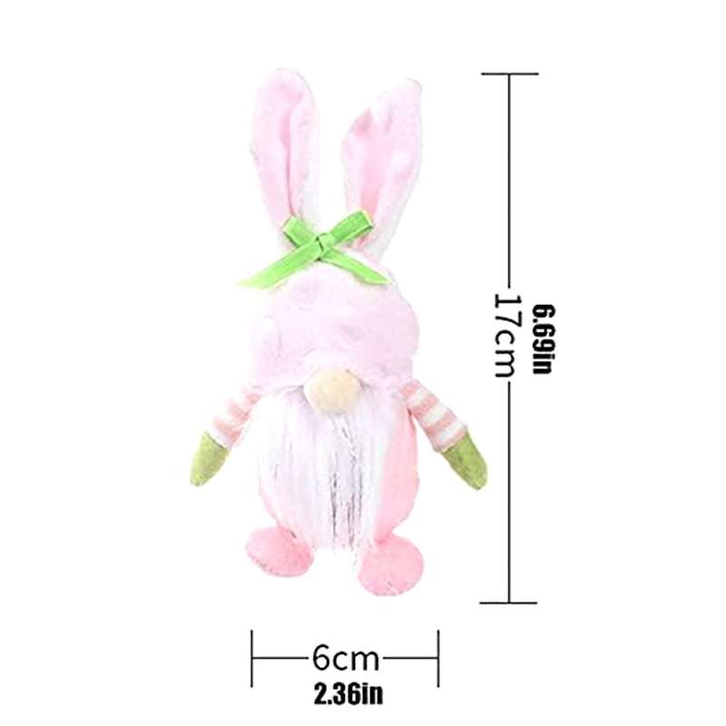 Easter Bunny Gnome , Cute Rabbit Handmade Easter Gnome Plush Elf Decor, Spring Easter Day Home Table