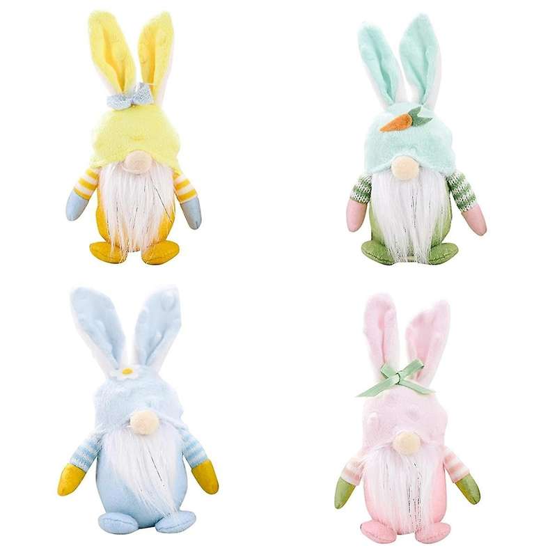 Easter Bunny Gnome , Cute Rabbit Handmade Easter Gnome Plush Elf Decor, Spring Easter Day Home Table