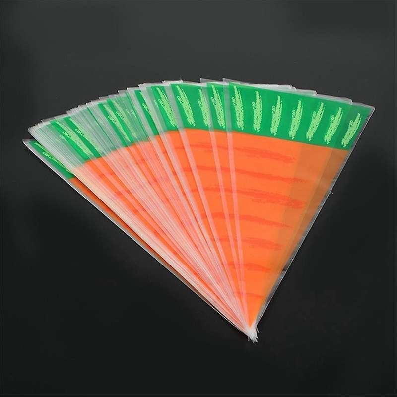 Easter Christmas Carrot Patterned Cone Shaped Treat Bags Triangle Goody Bags