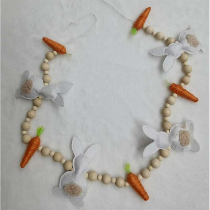Easter Bunny Carrot Garland, Easter Banner Decoration, Bunny Carrot Spring Garland Decor, Home Firep