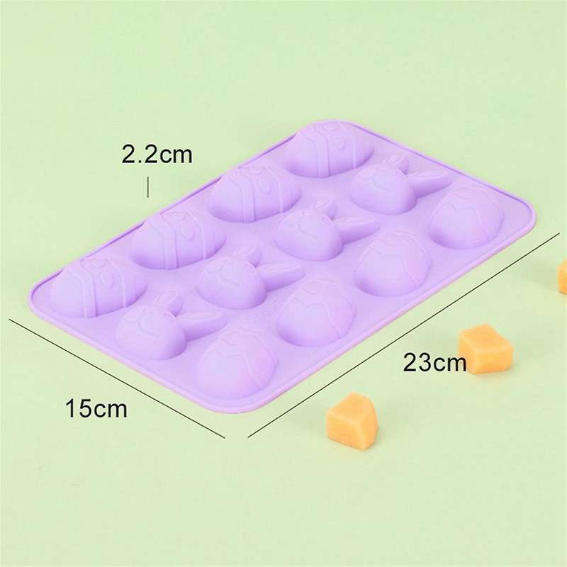 Easter Egg Silicone Bunny Silicon Mold for Chocolate, Egg Shaped Mold Baking Pan, Cake Chocolate Mol