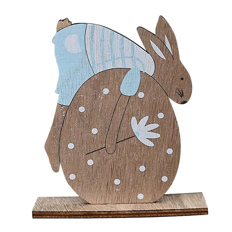 Easter Ornament, Wooden Easter Bunny Egg Pendant Tabletop Decoration Supplies Party Ornament Lifest