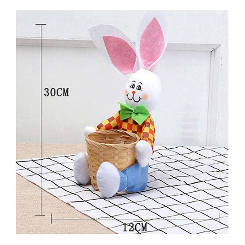 Easter Decorations,Cute Bunny Easter Basket Eggs Candy Gifts Storage Rabbit Bag Party Decoration