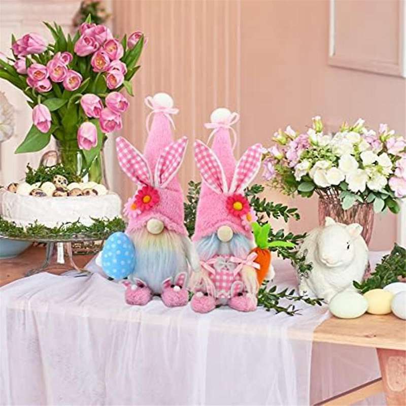 Easter Gnomes Decorations for Home Gnome Plush Easter Bunny Easter Decor Gifts for Girls