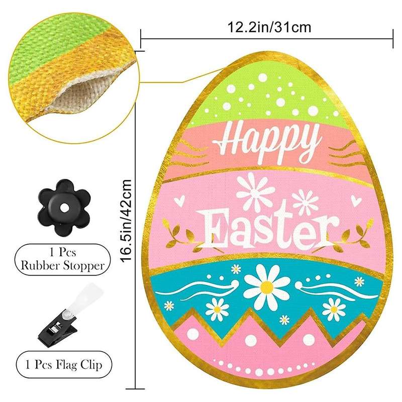 Easter Garden Flag 12.2 X 16.5Inch, Double-Side Welcome Garden Flags for Easter Decorations Welcome