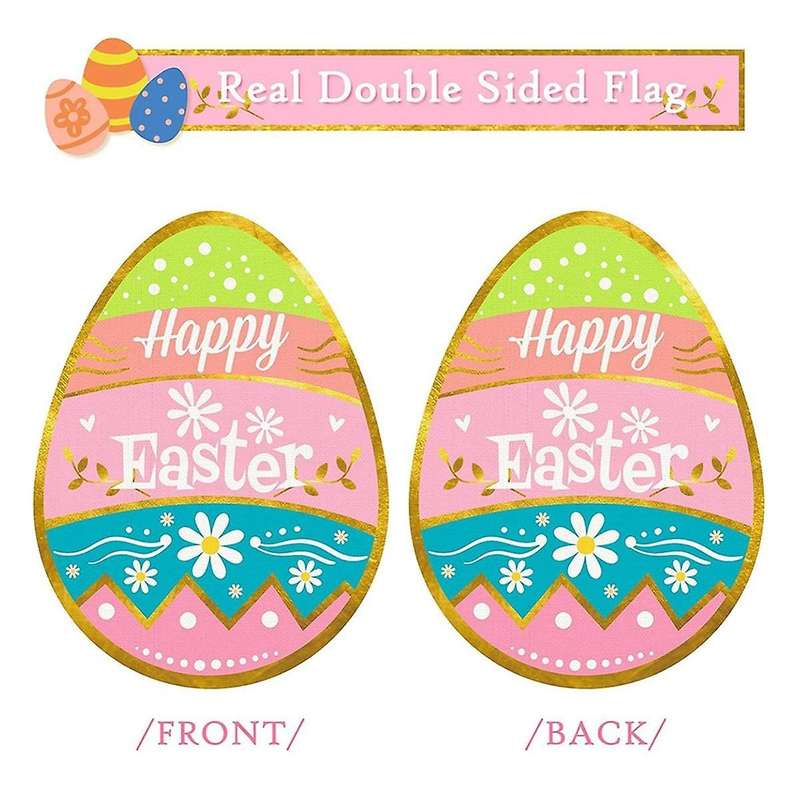 Easter Garden Flag 12.2 X 16.5Inch, Double-Side Welcome Garden Flags for Easter Decorations Welcome