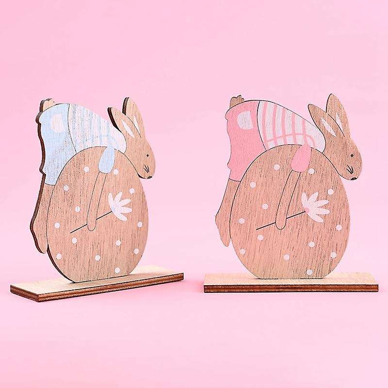 Easter Rabbit Wooden Ornaments Happy Easter Decor for Home Easter Eggs Party Decor Pendants Easter