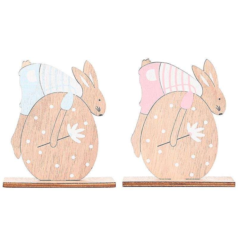 Easter Rabbit Wooden Ornaments Happy Easter Decor for Home Easter Eggs Party Decor Pendants Easter