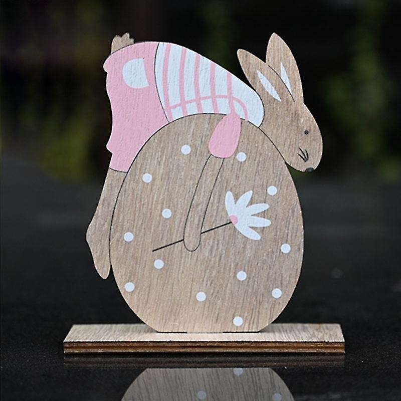 Easter Rabbit Wooden Ornaments Happy Easter Decor for Home Easter Eggs Party Decor Pendants Easter