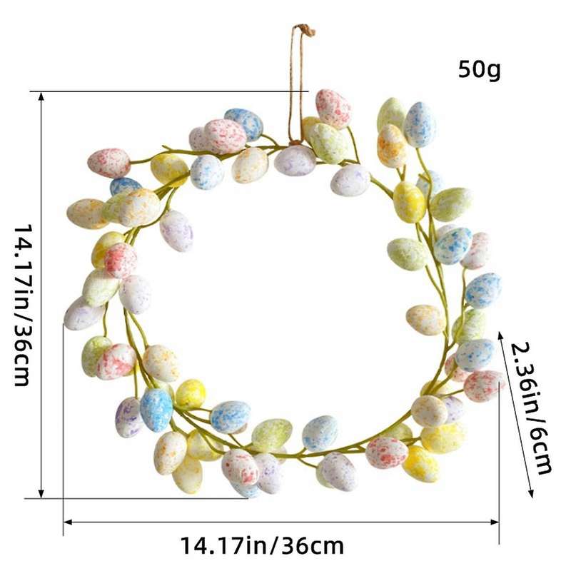 Easter Wreaths for Front Door Easter Eggs Wreath Front Door Hanging Garlands Artificial Flower Wreat