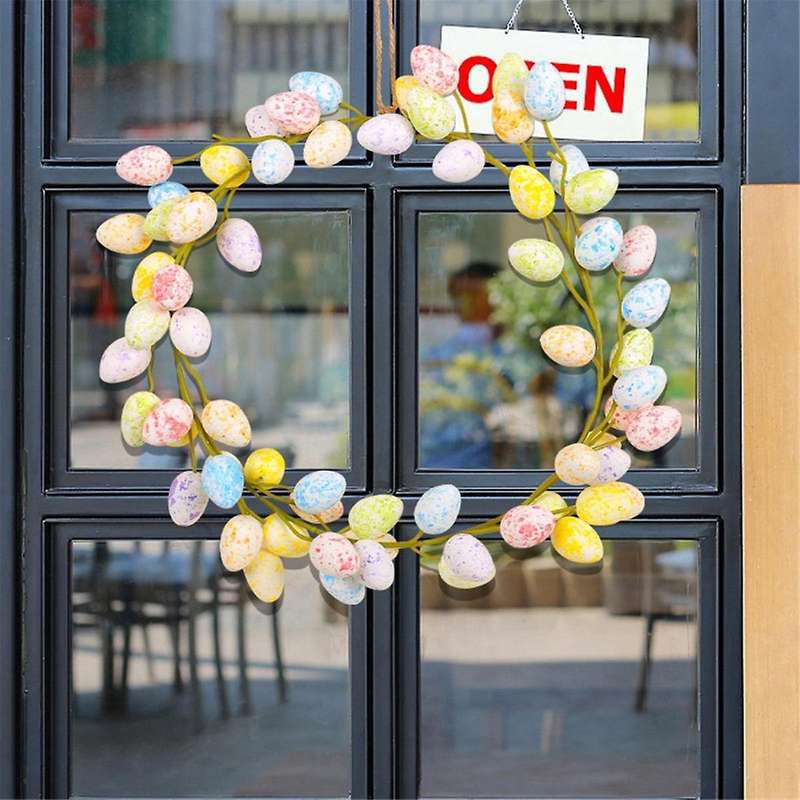 Easter Wreaths for Front Door Easter Eggs Wreath Front Door Hanging Garlands Artificial Flower Wreat