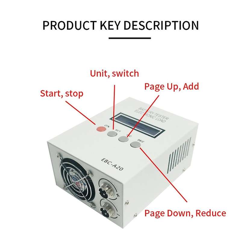 Ebc-a20 Battery Tester 30v 20a 85w Lithium Lead-acid Batteries Capacity Test 5a Charge 20a Discharg