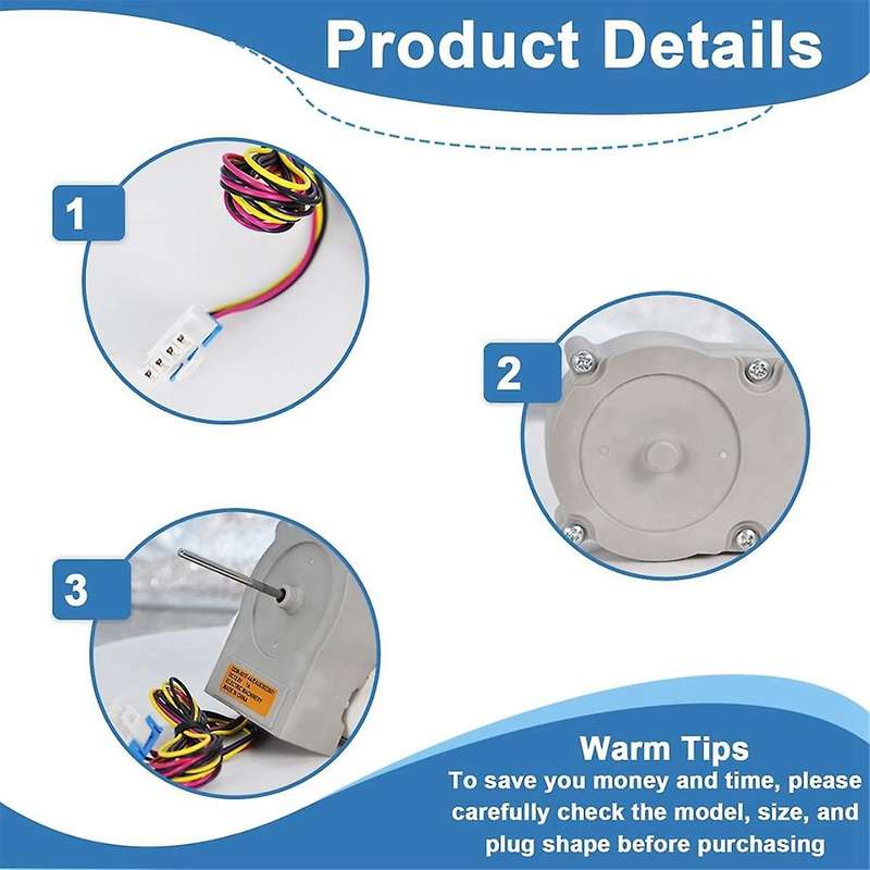 EAU63923601 -001F-4A Refrigerator Condenser Fan Motor Double Door Fan DC Motor for Refrigerator