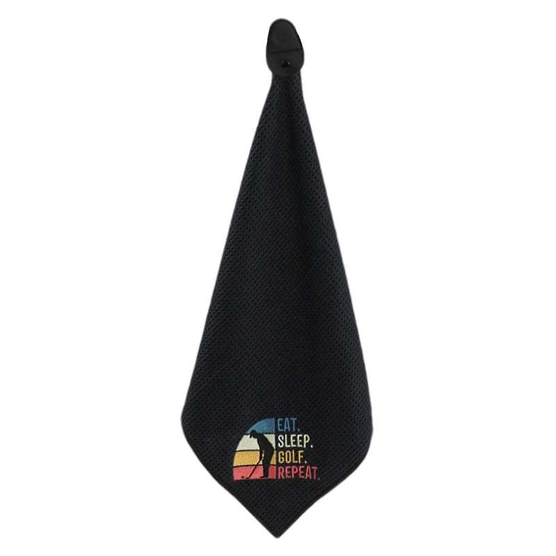 Eat Sleep Golf Repeat Golf Towel with Magnetic Clip Retired Gifts for Coworker