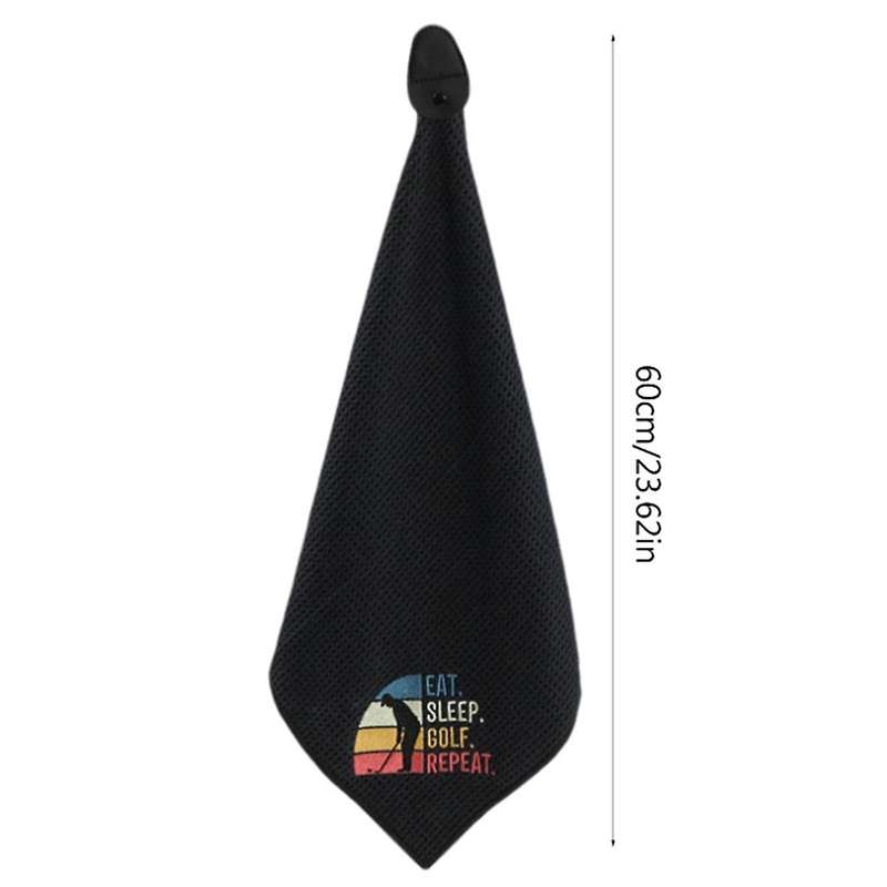 Eat Sleep Golf Repeat Golf Towel with Magnetic Clip Retired Gifts for Coworker