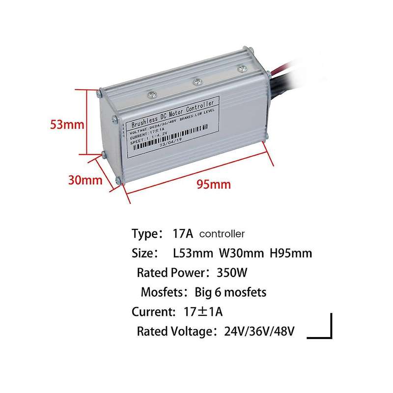 Ebike Controller 24v36v48v-17a Ebike Kit Electric Bicycle Scooter Sine Wave Three-mode Electric Bik