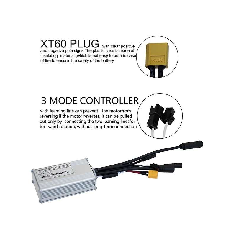 Ebike Controller 24v36v48v-17a Ebike Kit Electric Bicycle Scooter Sine Wave Three-mode Electric Bik
